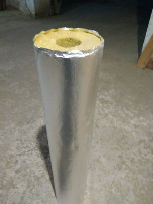 Циліндри з базальтового волокна 48х30 мм з фольгою. t-izol-basalt-f-14 фото