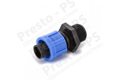 Стартер Presto-PS для капельной ленты с резьбой 1/2 дюйма (MT-0117-12) kap-poliv-45 фото