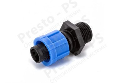 Стартер Presto-PS для капельной ленты с резьбой 3/4 дюйма (MT-0117-34) kap-poliv-46 фото
