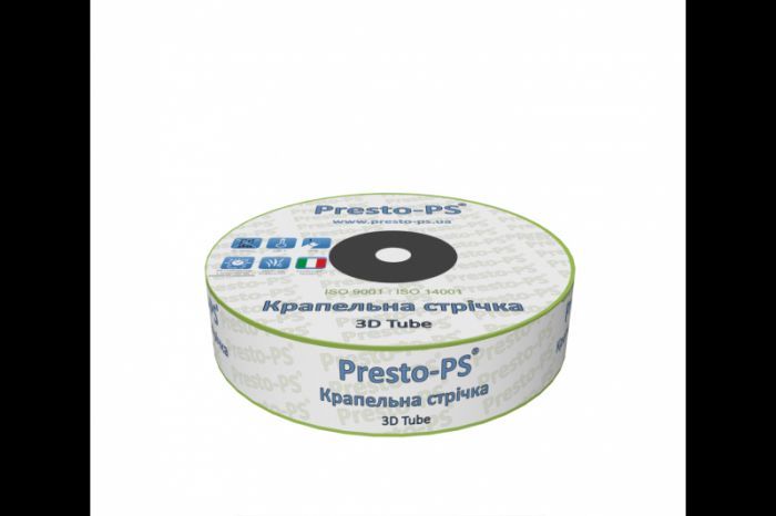 Крапельна стрічка Presto-PS емітерна 3D Tube крапельниці через 15 см 1000м kap-poliv-60 фото