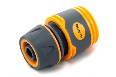 Коннектор Presto-PS для шланга 1/2-5/8 дюйма без аквастопа серия Soft-Touch (5809E) kap-poliv-119 фото