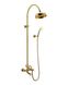 Система душова CUTHNA zlato (двухвентильний змішувач для ванни, верхній та ручний душ), золото zmishuvach-223 фото 1