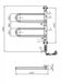 Поворотний сушка для рушників Тристар-I 600х445 / 55 електр. TR mario-el-14 фото 4