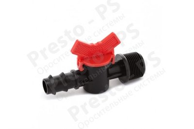 Кран кульовий Presto-PS із зовнішнім різьбленням 3/4 дюйма для трубки 20 мм (TV-013420) kap-poliv-108 фото